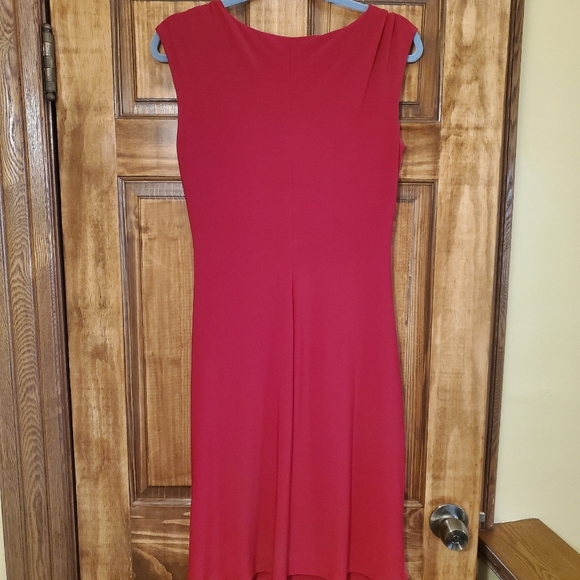 Lauren Ralph Lauren Red Sheath Lined Dress Size 10 - Picture 5 of 5